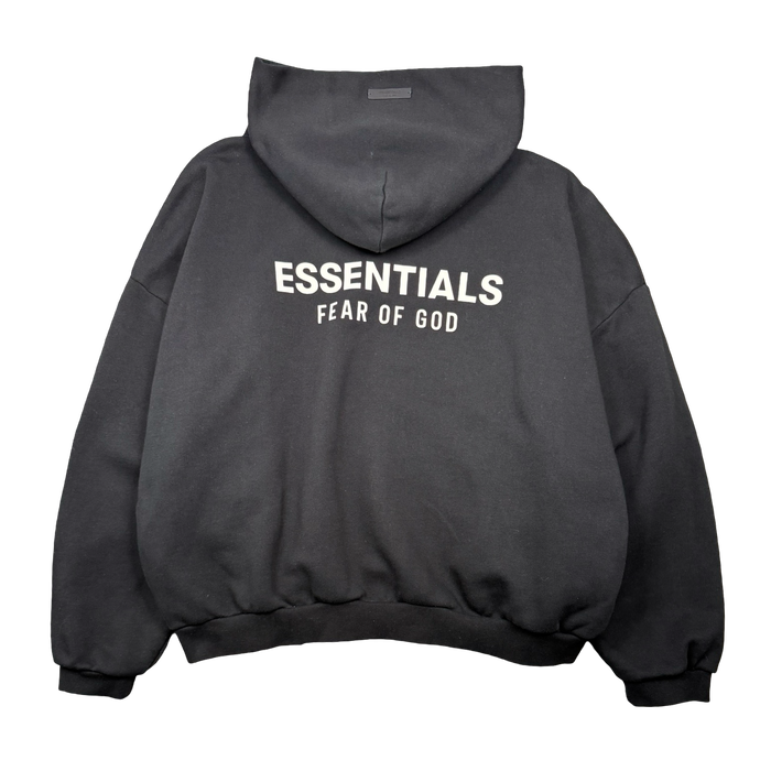 Fear Of God Essentials Logo Hoodie Black (USED) | Vitnage Clothing Store Canada