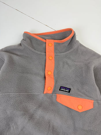 Women's Patagonia Lightweight Synchilla Snap T Fleece Jacket Grey