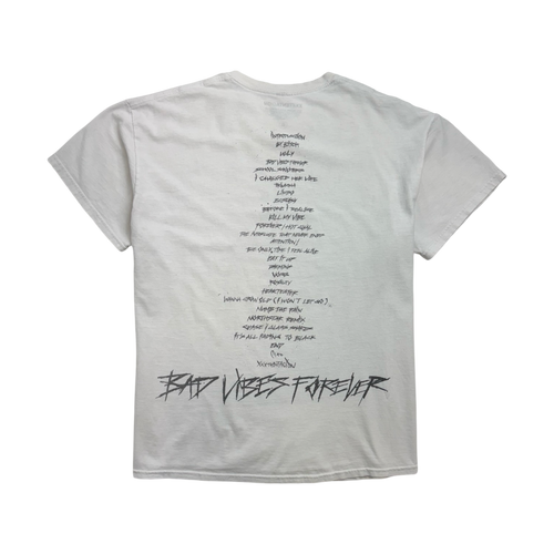 XXXtentacion Bad Vibes Forever Album Cover Tee White | Vintage Clothing Store Canada