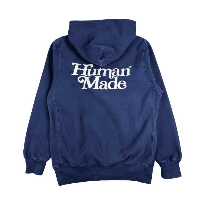 Girls Don’t Cry x Human Made Logo Hoodie Navy (USED) | Vitnage Clothing Store Canada
