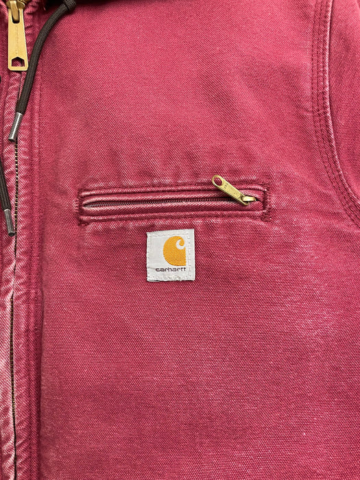 (S) Vintage Carhartt Hooded Jacket Pink | Vitnage Clothing Store Canada