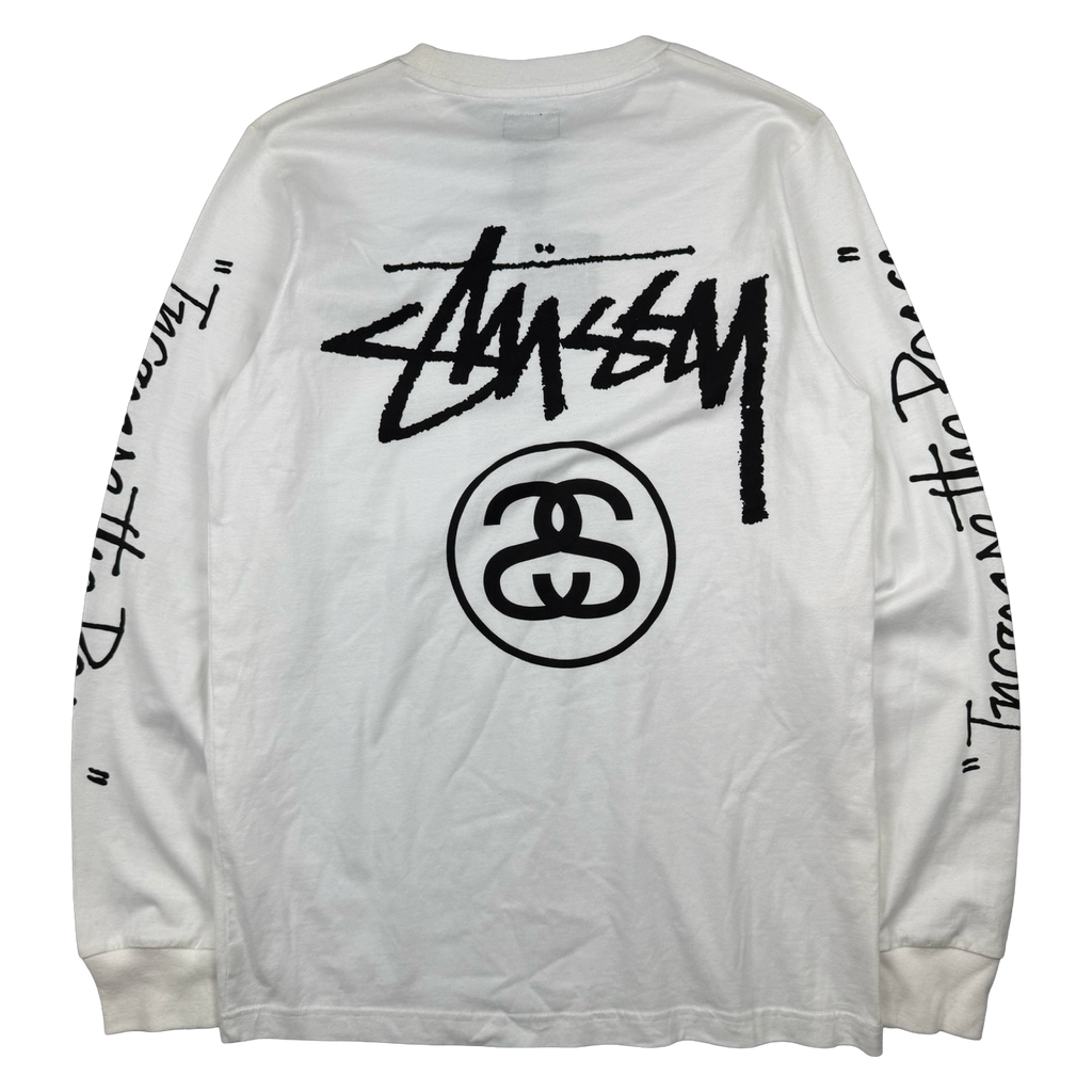 Vintage Stussy Increase The Peace L/S Tee White