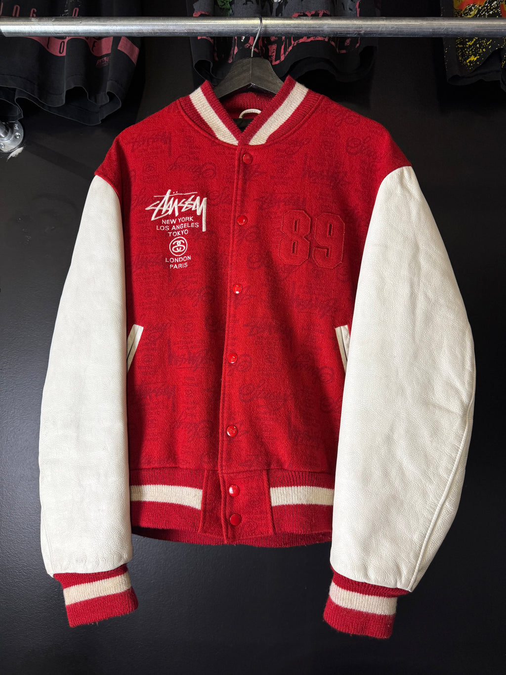 Vintage Stussy world tour varsity jacket #783/1000