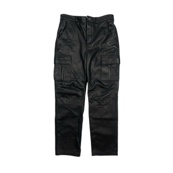 OVO x Roots Leather Cargo Pants Black