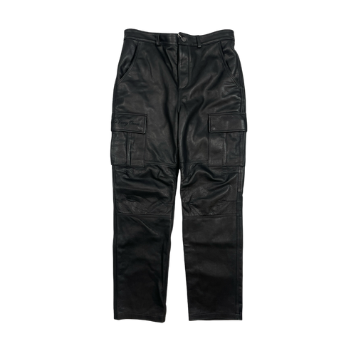 OVO x Roots Leather Cargo Pants Black | Vintage Clothing Store Canada