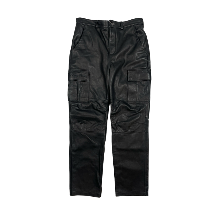 OVO x Roots Leather Cargo Pants Black | Vitnage Clothing Store Canada