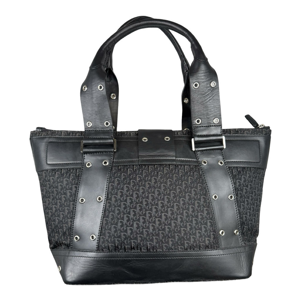 Vintage Dior Street Chic Tote Trotter Bag Black