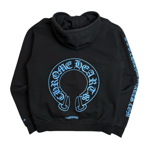Chrome Hearts Horseshoe Hoodie Black/Blue | Vintage Clothing Store Canada