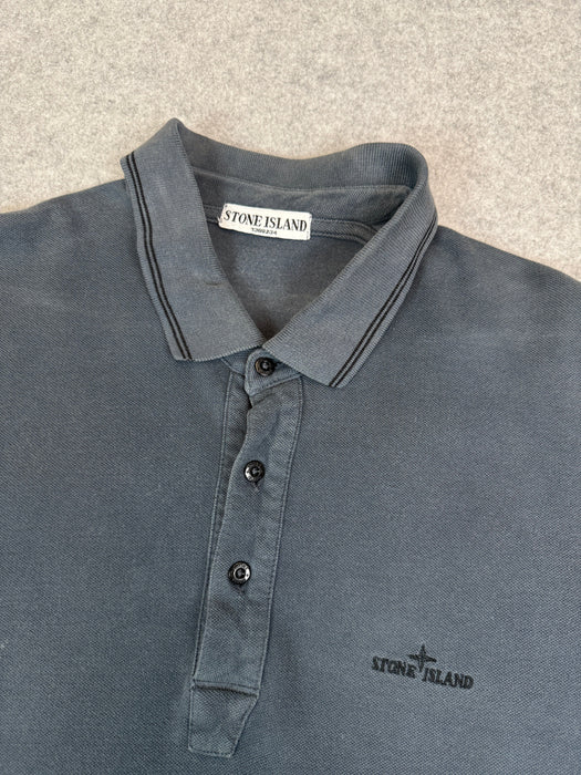 Stone Island Button-up Polo Shirt Dark Gray | Vitnage Clothing Store Canada