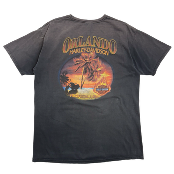 Vintage 2000s Harley Davidson Orlando Florida Tee Black