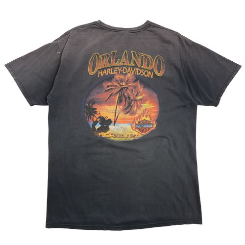 Vintage 2000s Harley Davidson Orlando Florida Tee Black | Vintage Clothing Store Canada