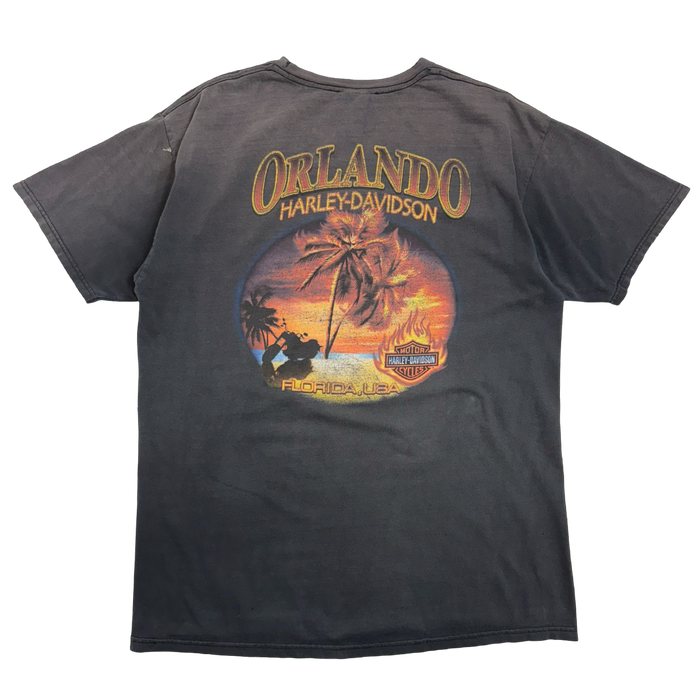 Vintage 2000s Harley Davidson Orlando Florida Tee Black | Vitnage Clothing Store Canada