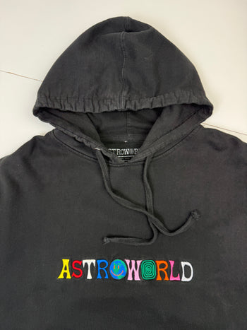 Travis Scott Astroworld Logo Hoodie Black (USED)