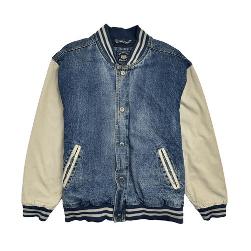 (M) Vintage Route 66 Denim Varsity Jacket | Vintage Clothing Store Canada