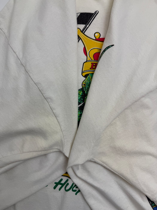 Vintage 1998 Budweiser Kenny Bernstein Tee White | Vitnage Clothing Store Canada