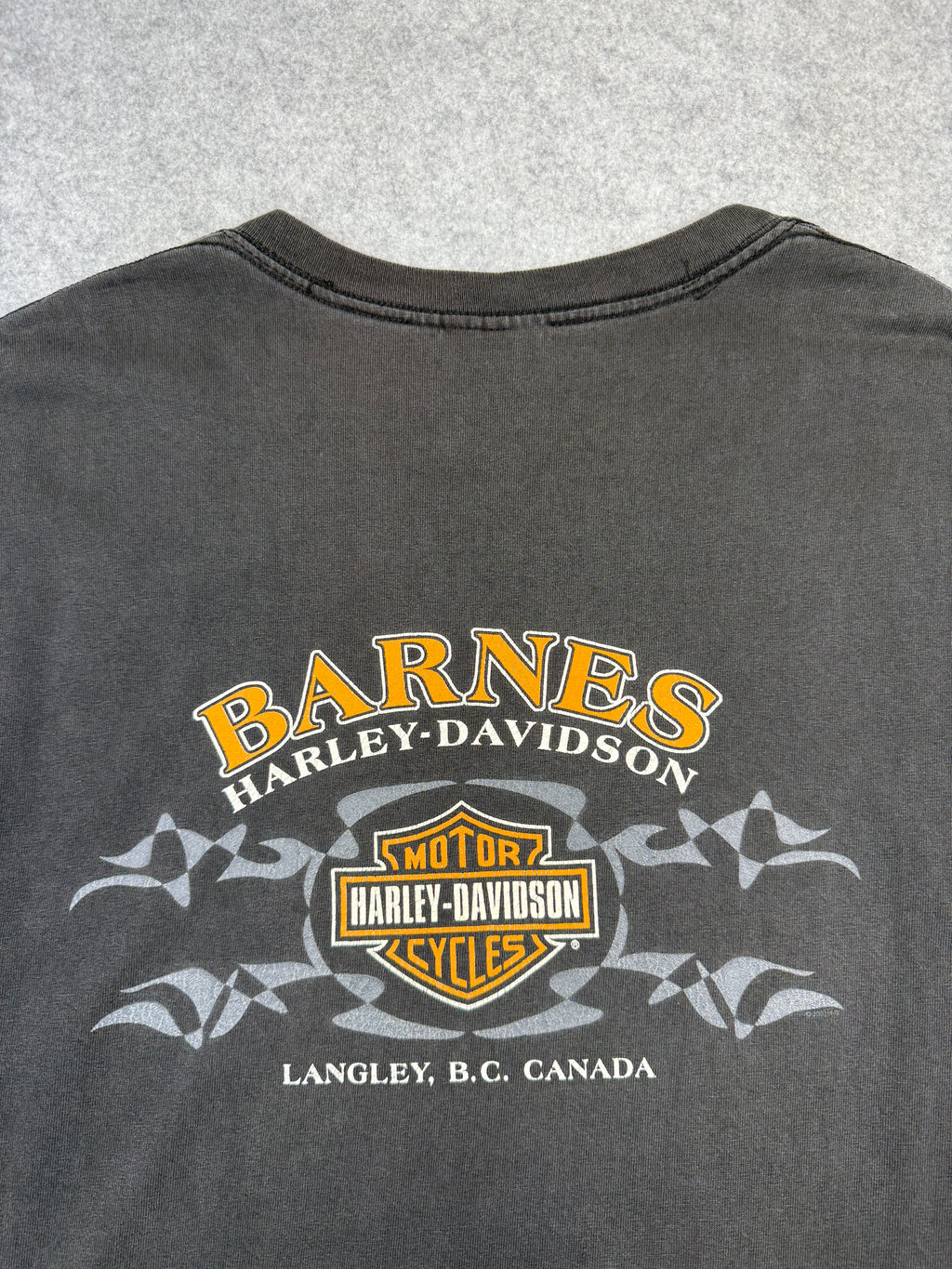 Vintage Harley Davidson Glossy Emblem Tee Black