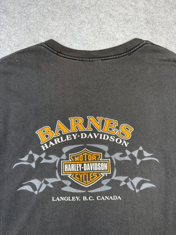 Vintage Harley Davidson Glossy Emblem Tee Black