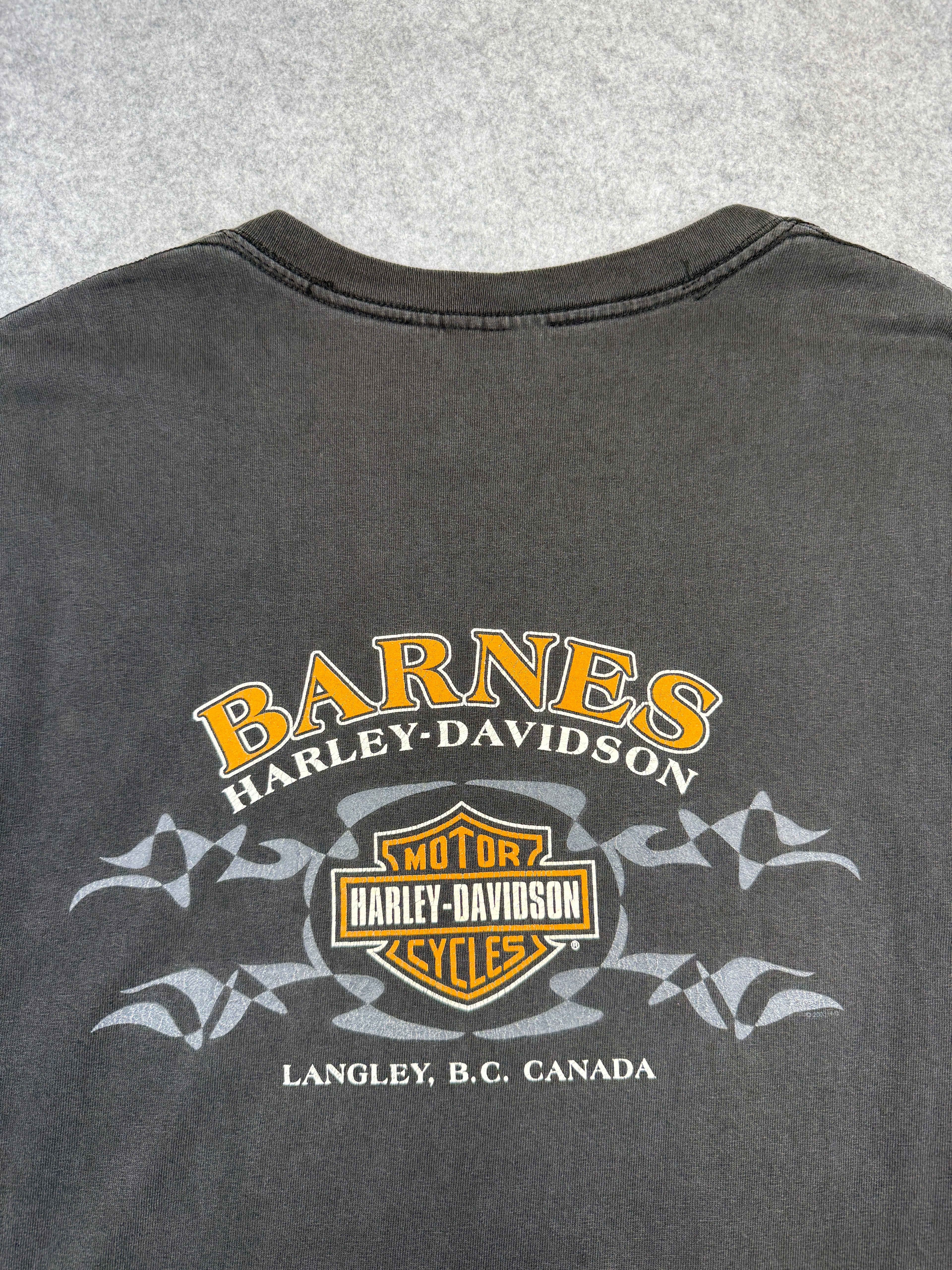 Vintage Harley Davidson Glossy Emblem Tee Black