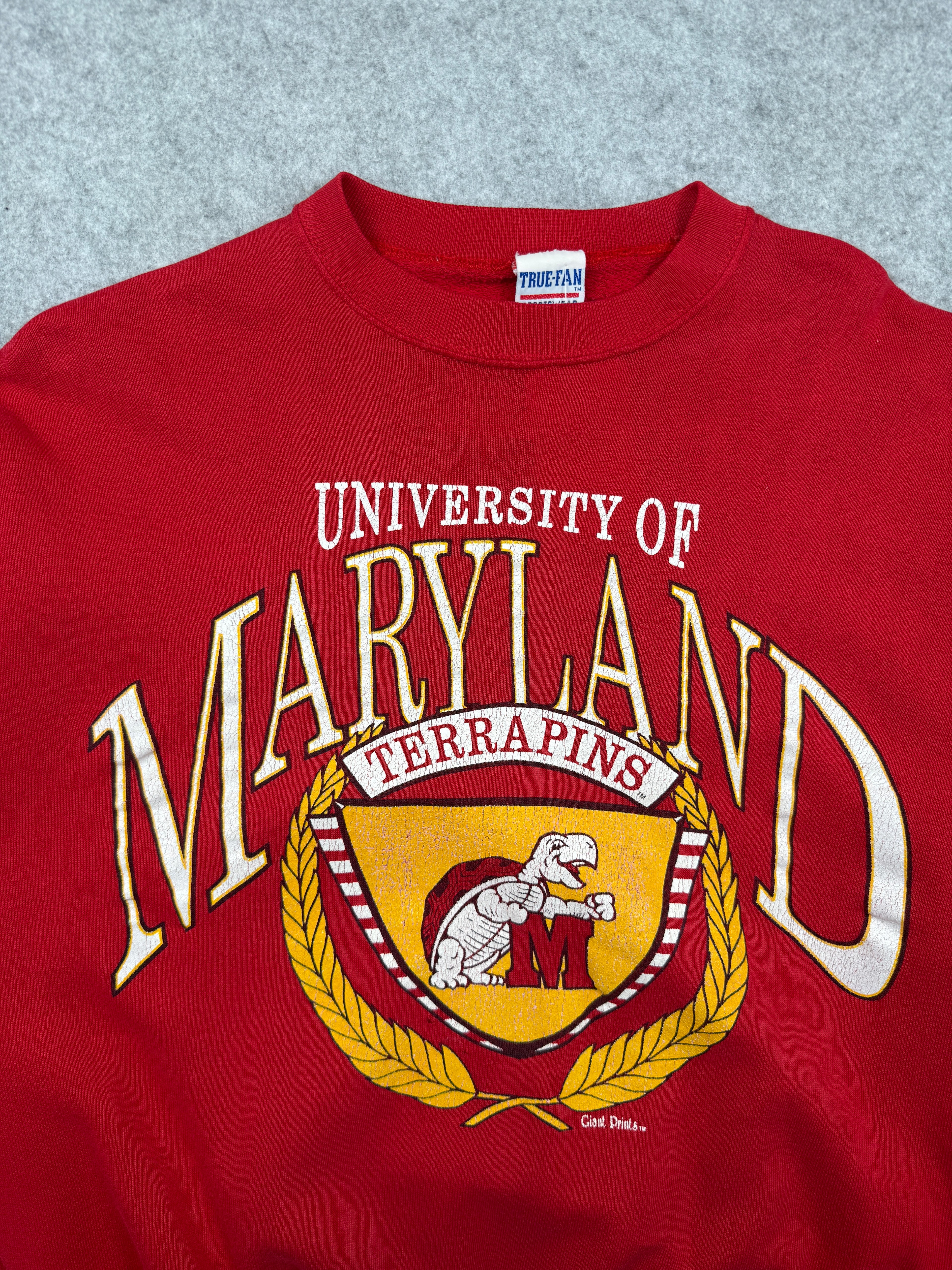 Vintage University of Maryland Terrapins Sweatshirt Red