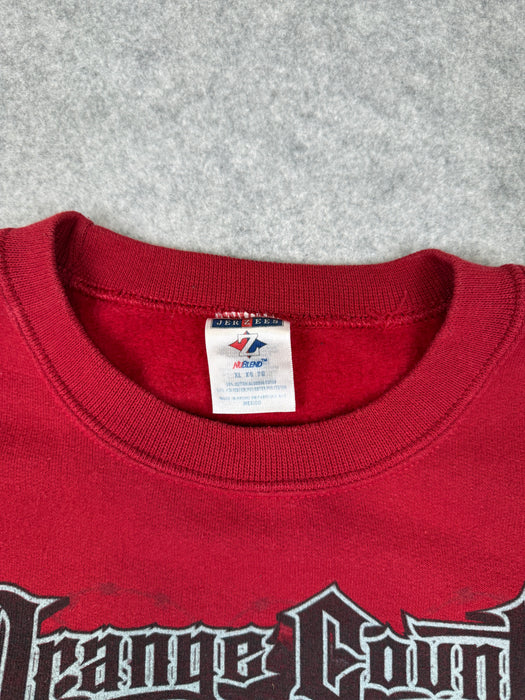 Vintage Orange County Choppers Live Free Or Die Sweatshirt Red | Vitnage Clothing Store Canada