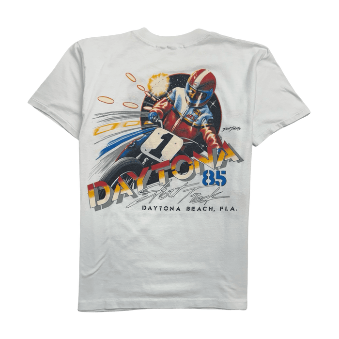 Vintage '85 Daytona Short Track Tee White | Vitnage Clothing Store Canada
