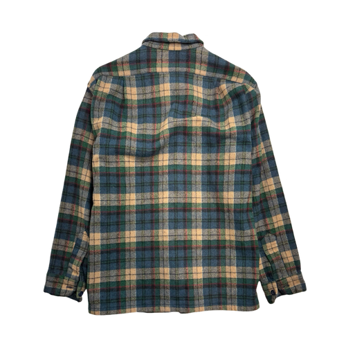 (L) Vintage 90s Pendleton Button-Up Flannel Blue/Green | Vintage Clothing Store Canada