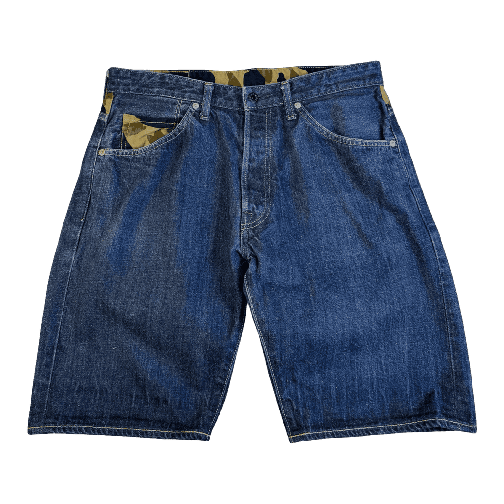 BAPE Ape Star Indigo Denim Shorts (USED)