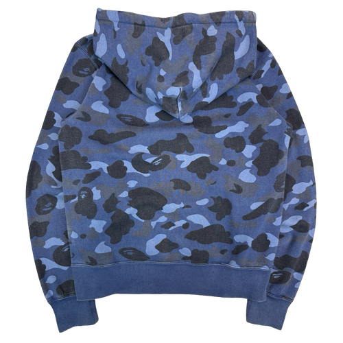 BAPE Color Camo Pullover Hoodie Navy (USED) | Vintage Clothing Store Canada