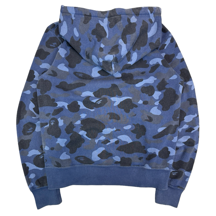 BAPE Color Camo Pullover Hoodie Navy (USED) | Vitnage Clothing Store Canada