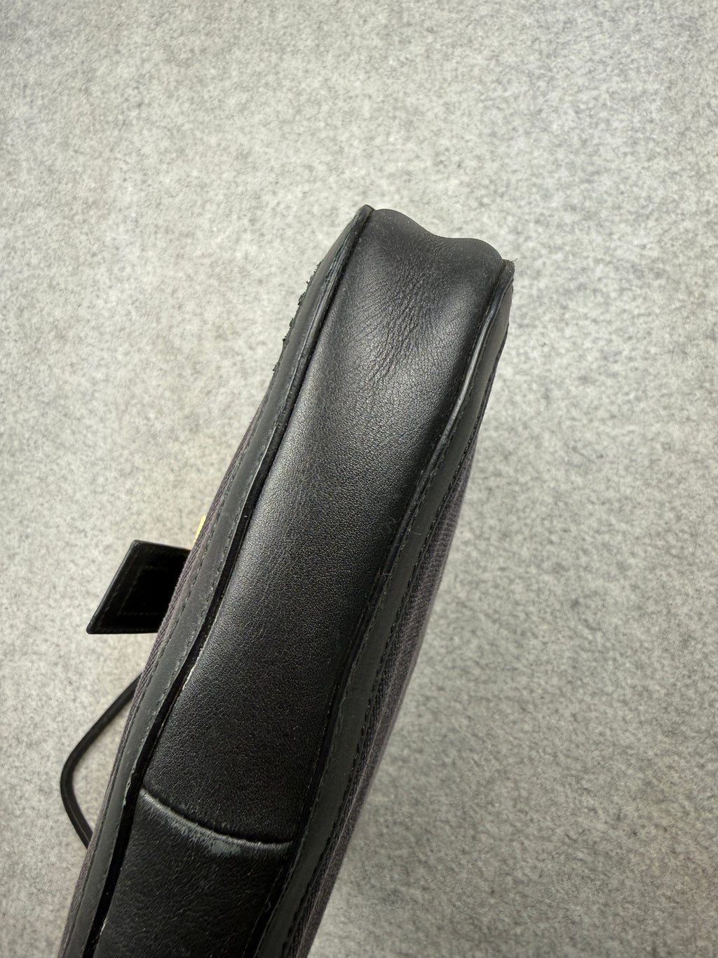 Vintage Gucci G Buckle Shoulder Bag Black