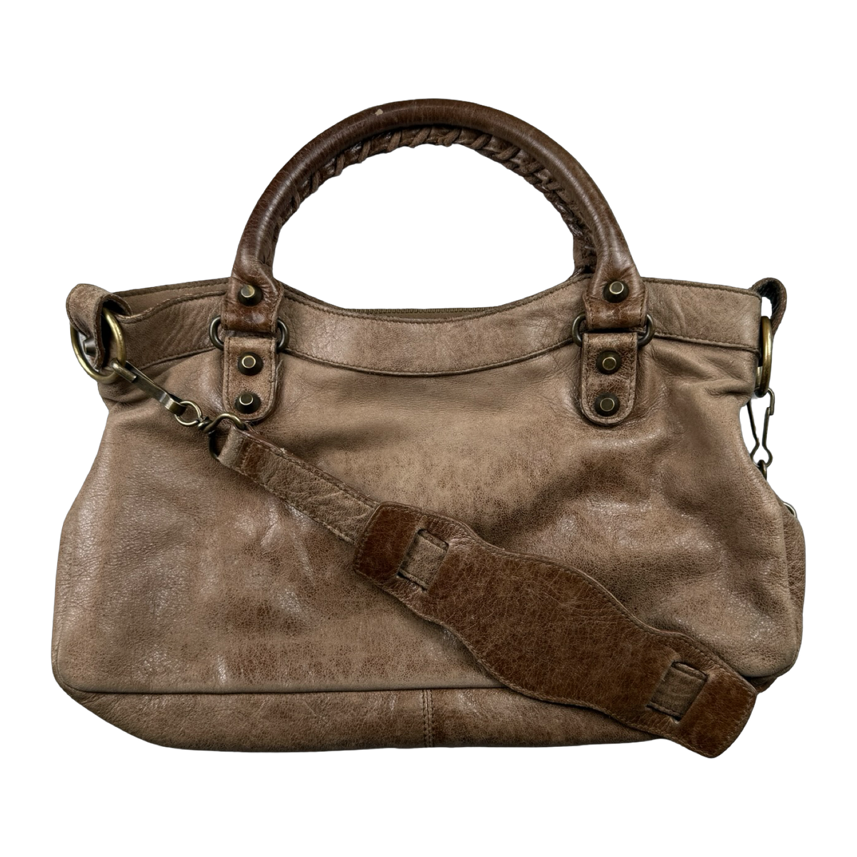 Balenciaga Motocross Classic First City Bag Brown