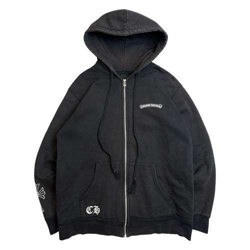 Chrome Hearts Cemetery Cross Thermal Zip Up Sweater Black | Vintage Clothing Store Canada