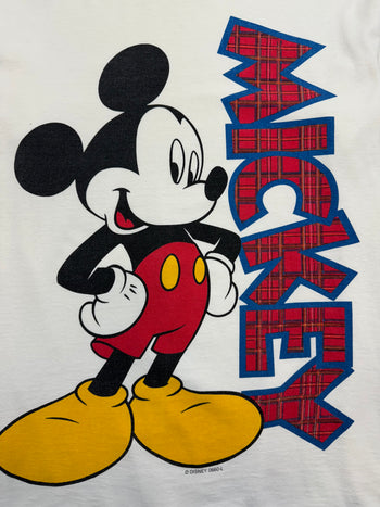 (L) Vintage 90s Disney Mickey Mouse Tee White