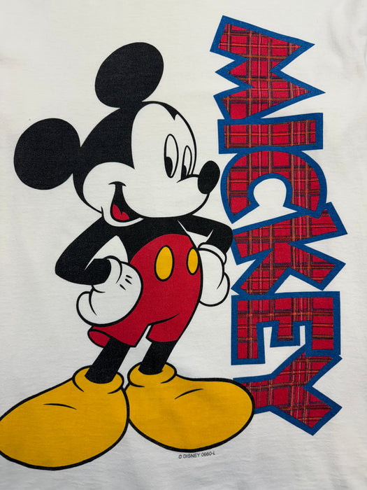 (L) Vintage 90s Disney Mickey Mouse Tee White | Vitnage Clothing Store Canada