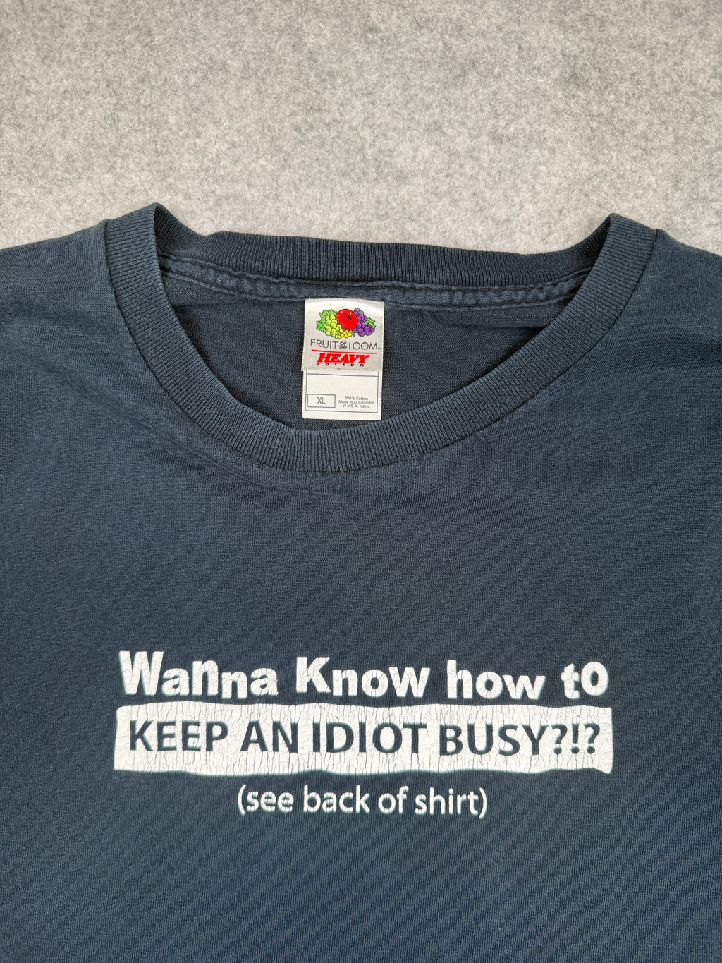 Vintage Busy Idiot Tee Black