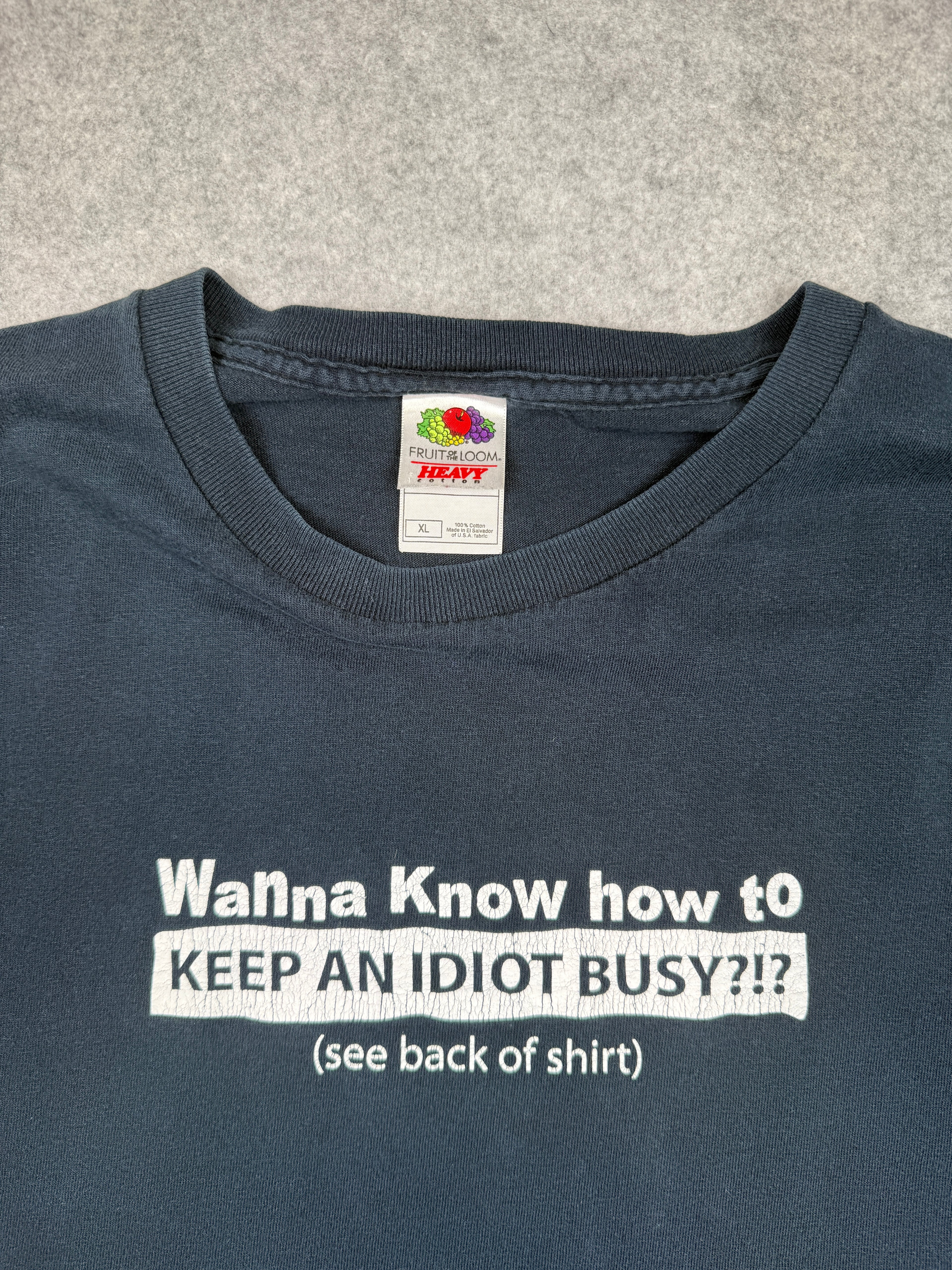 Vintage Busy Idiot Tee Black