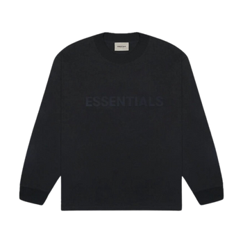 Fear Of God Essentials Boxy Long Sleeve Tee Applique Logo Black