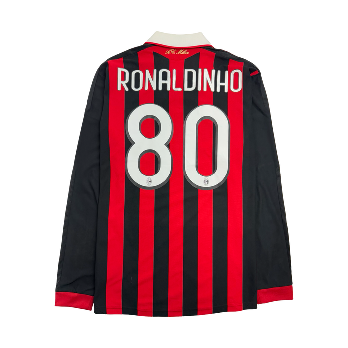 AC Milan Ronaldinho Gaucho L/S Home Jersey | Vitnage Clothing Store Canada