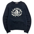 BAPE Ape Crossbone Pirate College Crewneck Navy (USED)