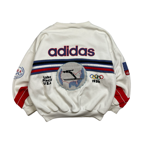 Adidas '80 Lake Placid Olympics Sweatshirt White | Vintage Clothing Store Canada