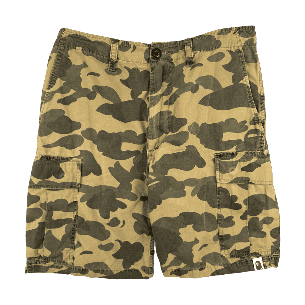 BAPE 1st Camo Cargo Shorts Green (USED)
