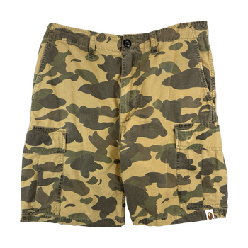 BAPE 1st Camo Cargo Shorts Green (USED)
