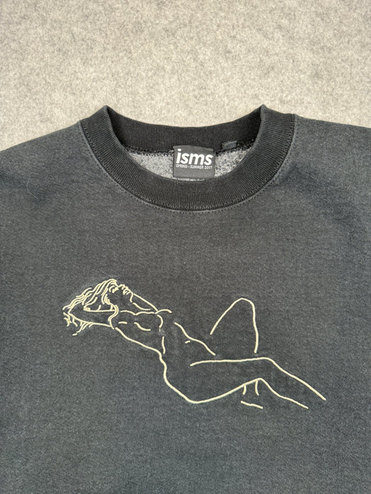 Vintage Girl Graphic Crewneck Black | Vitnage Clothing Store Canada