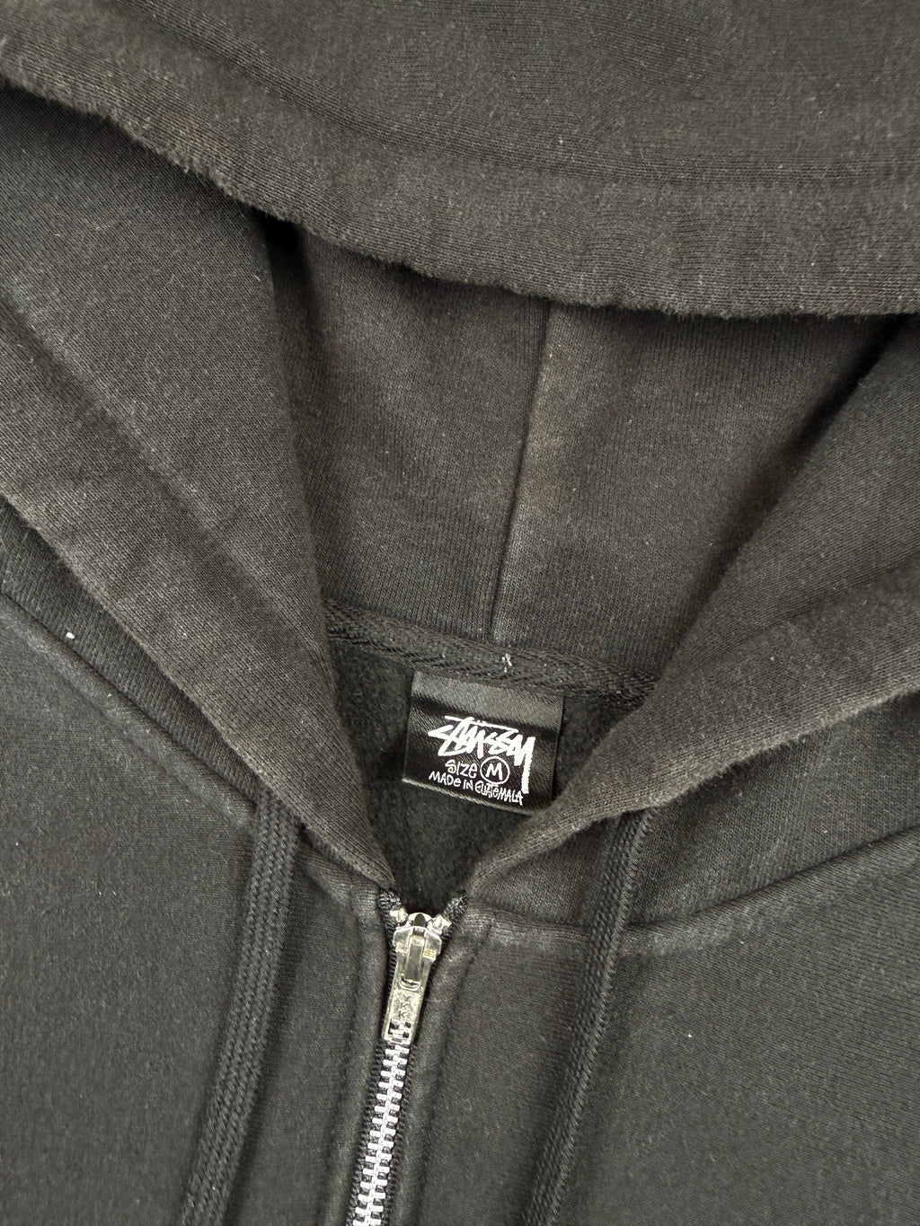 Stussy Club Crown Zip-Up Hoodie Black (USED)