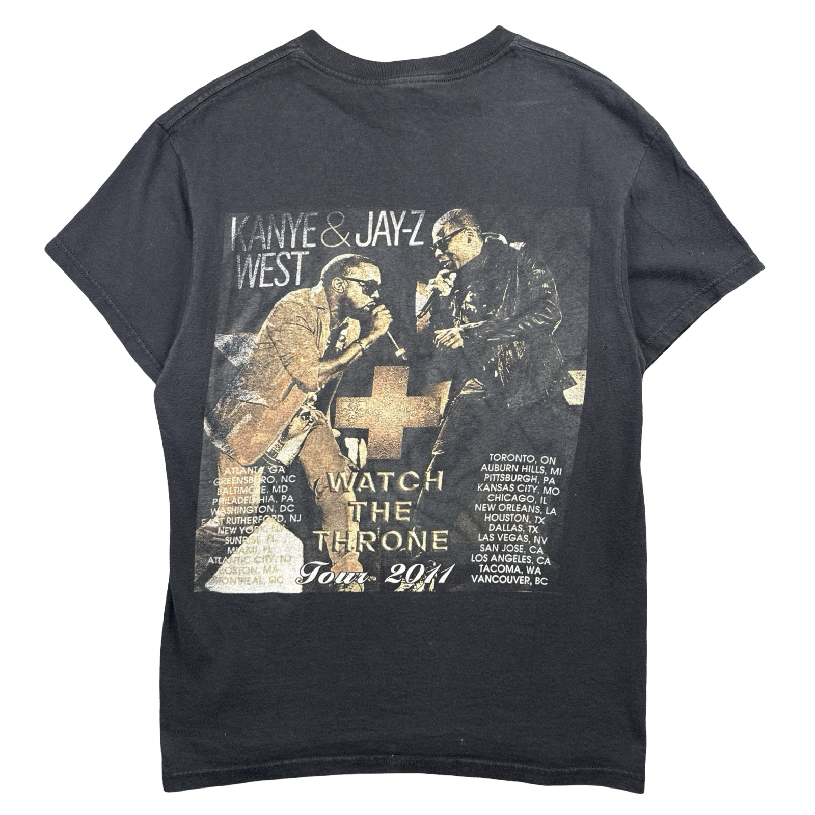 Kanye West Jay Z Watch The Throne Tour Tee Black