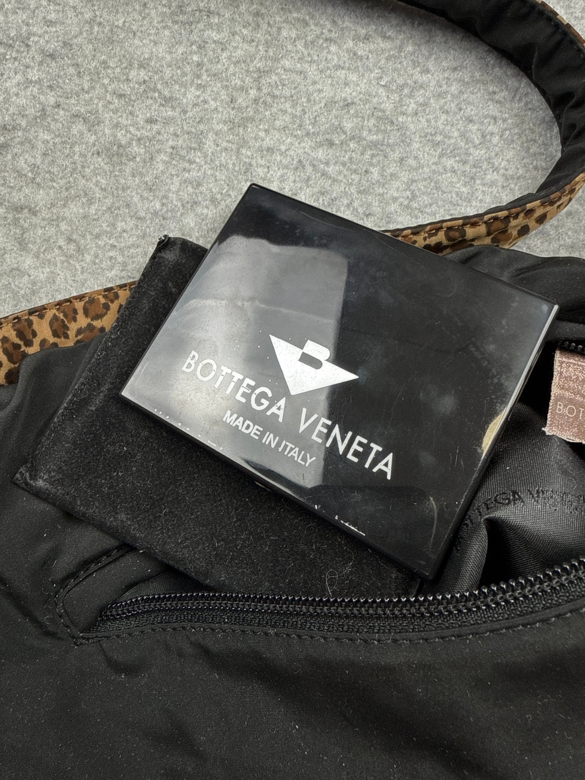 Bottega Veneta Reversible Leopard Print Shoulder Bag