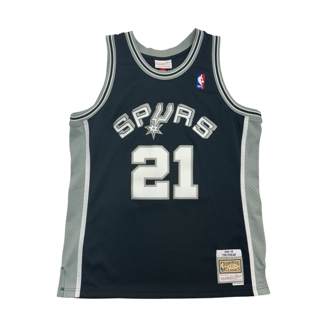 (L) Mitchell & Ness San Antonio Spurs Tim Duncan Jersey