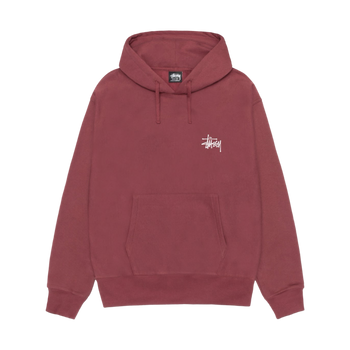 Stussy Basic Logo Hoodie Oxblood Red