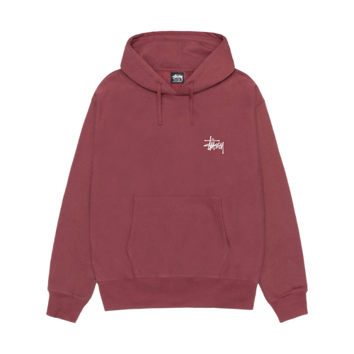 Stussy Basic Logo Hoodie Oxblood Red | Vintage Clothing Store Canada