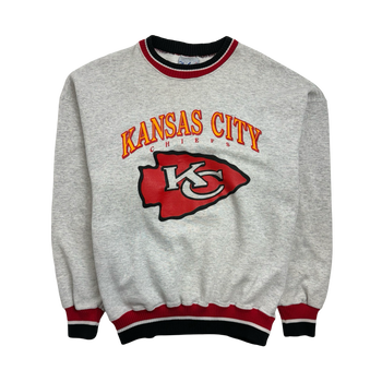 (L) Vintage Kansas City Chiefs Sweatshirt Light Grey